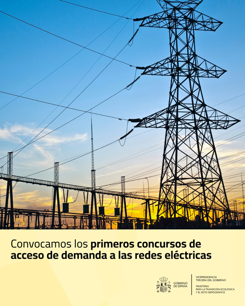 Convocados los primeros concursos de acceso de demanda a las redes eléctricas en ocho nudos de la red de transporte