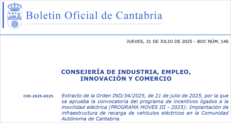 publicación en el BOC
