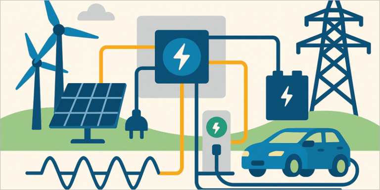 ilustración de recursos energéticos distribuidos