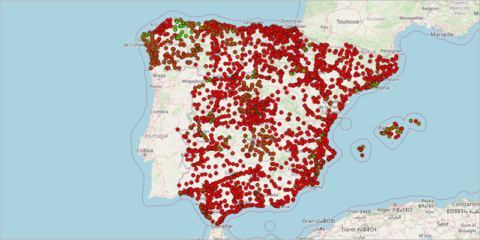 Nuevo mapa para conocer las capacidades de demanda de las subestaciones eléctricas en España
