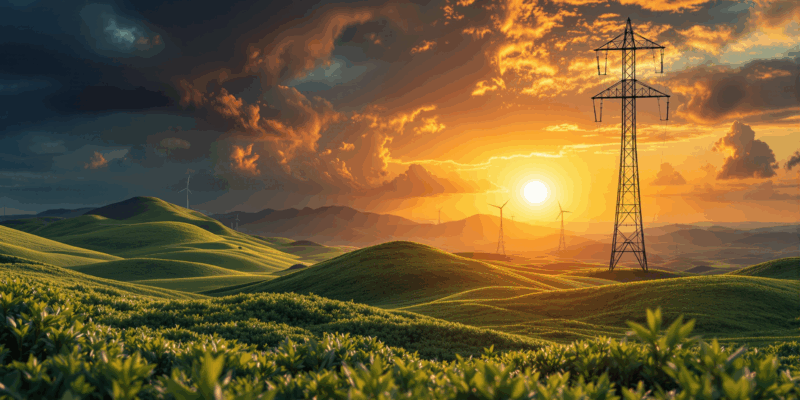 paisaje de red eléctrica