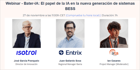 Webinar para analizar el papel de la inteligencia artificial en la nueva generación de sistemas BESS