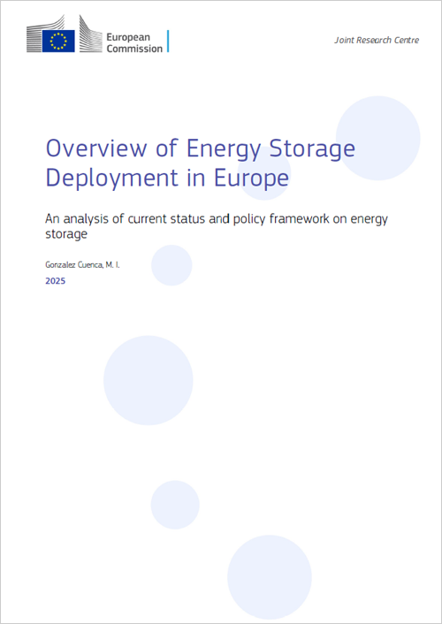 El JRC analiza en un informe el estado actual y el marco político del almacenamiento de energía en Europa