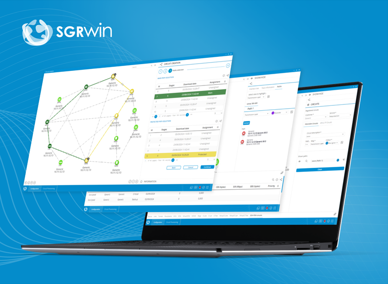 Interfaz de la solución de orquestación End to End de SGRwin.