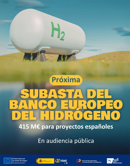 Las ayudas vinculadas al esquema de subastas del Banco Europeo del Hidrógeno se abren a audiencia pública