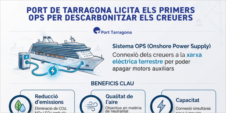 El Puerto de Tarragona licita dos estaciones transformadoras del sistema OPS en el Muelle de Baleares