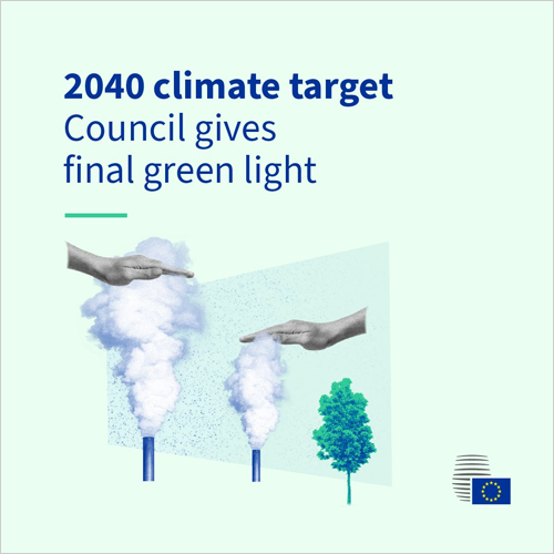 El Consejo Europeo aprueba el nuevo objetivo climático para 2040 de reducir un 90% las emisiones de GEI