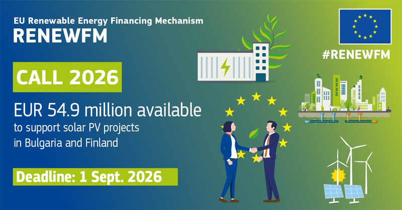 Convocatoria de 54,9 millones de euros para apoyar proyectos de energía solar fotovoltaica en Bulgaria y Finlandia