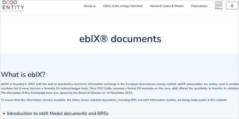DSO Entity publica documentos de ebIX de intercambio de información en el mercado energético