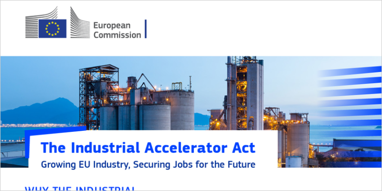 La Ley de Aceleración Industrial aumentará la demanda de productos limpios fabricados en la UE