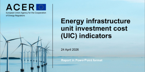 ACER publica su informe sobre indicadores de costes unitarios para infraestructuras energéticas
