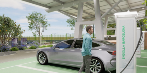 Barcelona estrenará un hub público de recarga ultrarrápida con energía renovable para vehículos eléctricos