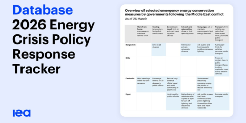 La IEA pone en marcha un sistema de seguimiento de políticas ante la crisis energética