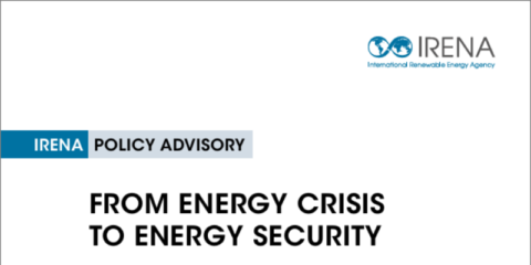 Las energías renovables son clave para la seguridad energética global, según un informe de Irena