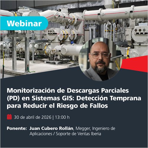 Webinar de Megger sobre monitorización de descargas parciales en sistemas GIS