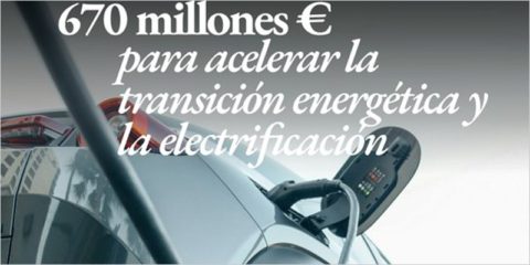 Asignación provisional de 670 millones para transición energética, almacenamiento y movilidad