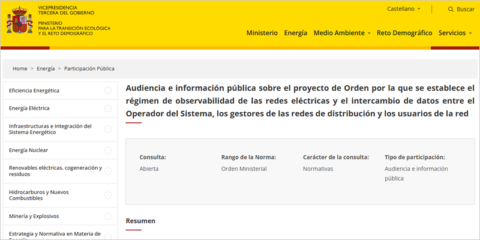 Audiencia pública sobre el régimen de observabilidad de las redes eléctricas e intercambio de datos