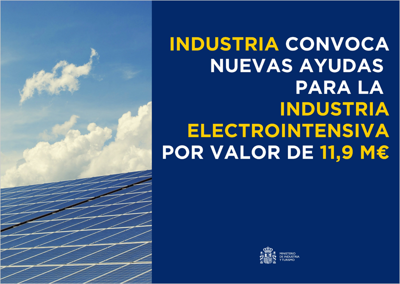 Casi 12 millones en ayudas al sector electrointensivo para compensar cargos en la factura eléctrica