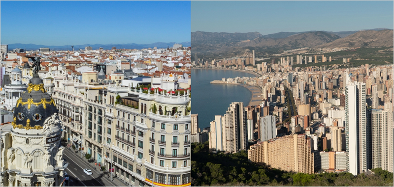 Madrid y Benidorm