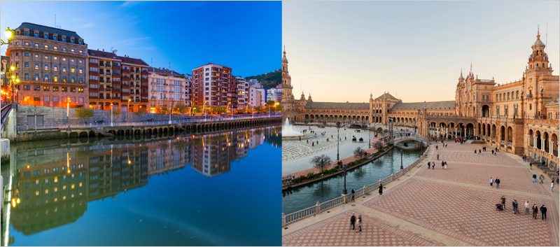 Bilbao y Sevilla