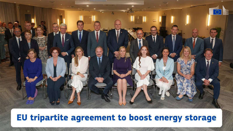 La UE firma su primer acuerdo tripartito para impulsar el almacenamiento de energía