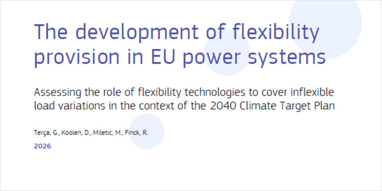 Un informe del JRC analiza la evolución de la flexibilidad del sistema eléctrico europeo hasta 2050