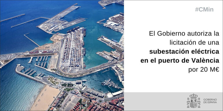 Luz verde a la licitación de una subestación eléctrica en el puerto de Valencia por 20 millones de euros