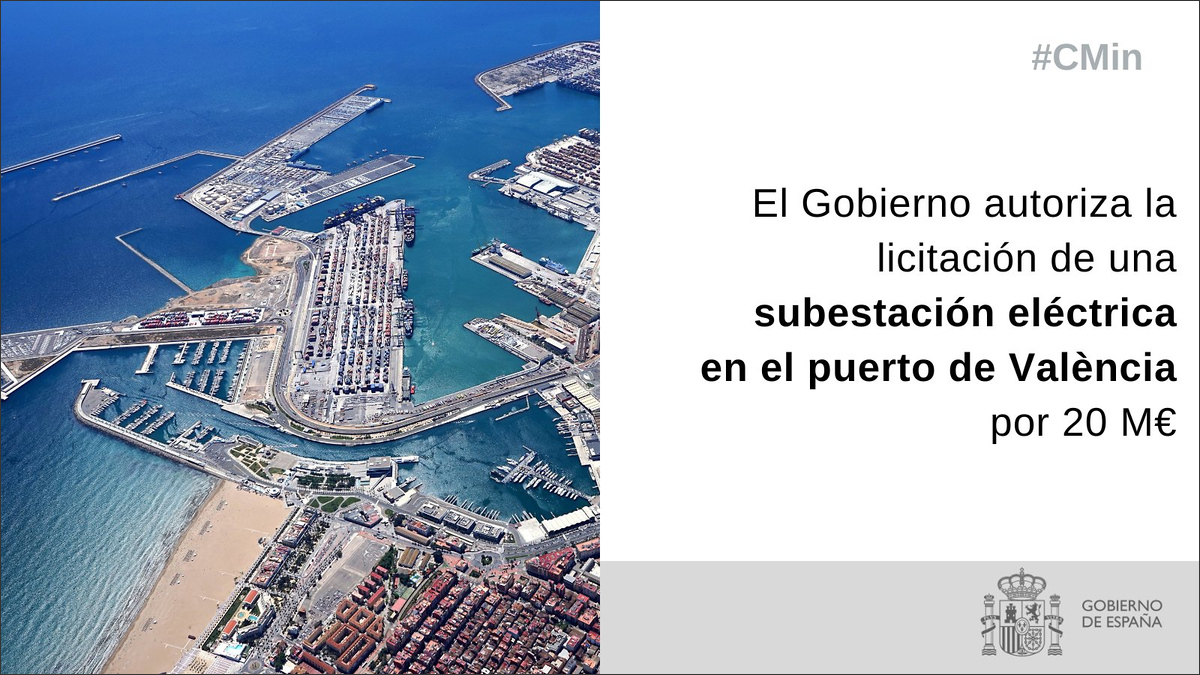 Luz verde a la licitación de una subestación eléctrica en el puerto de Valencia por 20 millones de euros